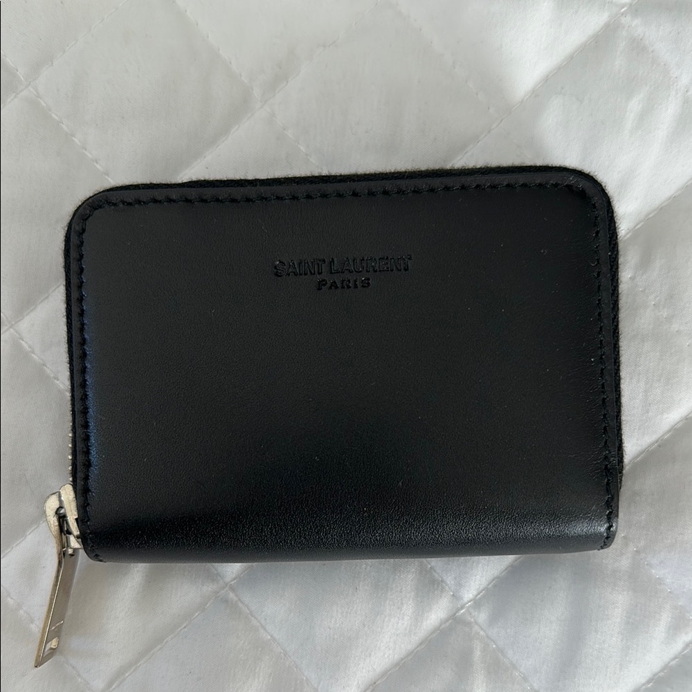 Saint Laurent Black Zip-Around Wallet